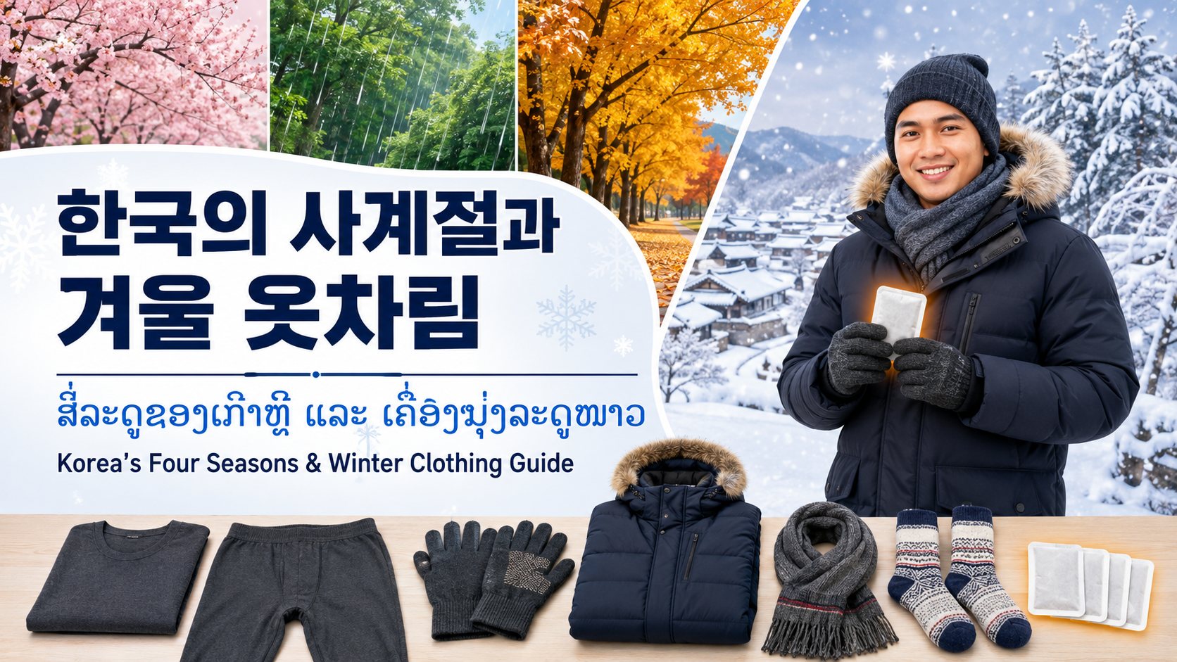 한국의 사계절 날씨와 계절별 옷차림｜외국인 근로자 겨울 방한용품 준비 가이드